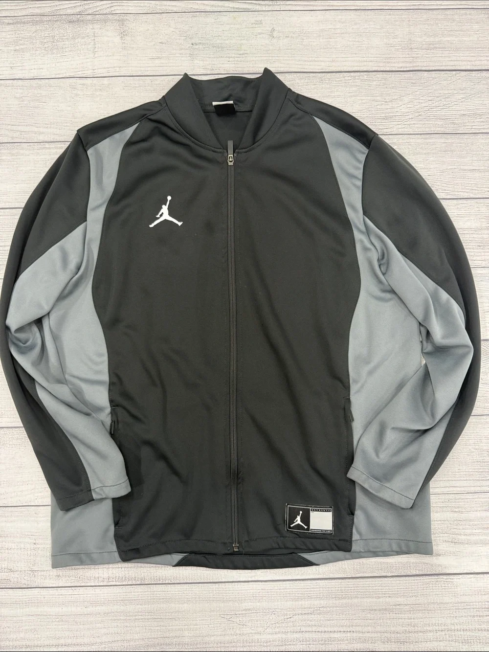 Jordan Dri-FIT Black Gray Full Zip Track Jacket Men’s XL